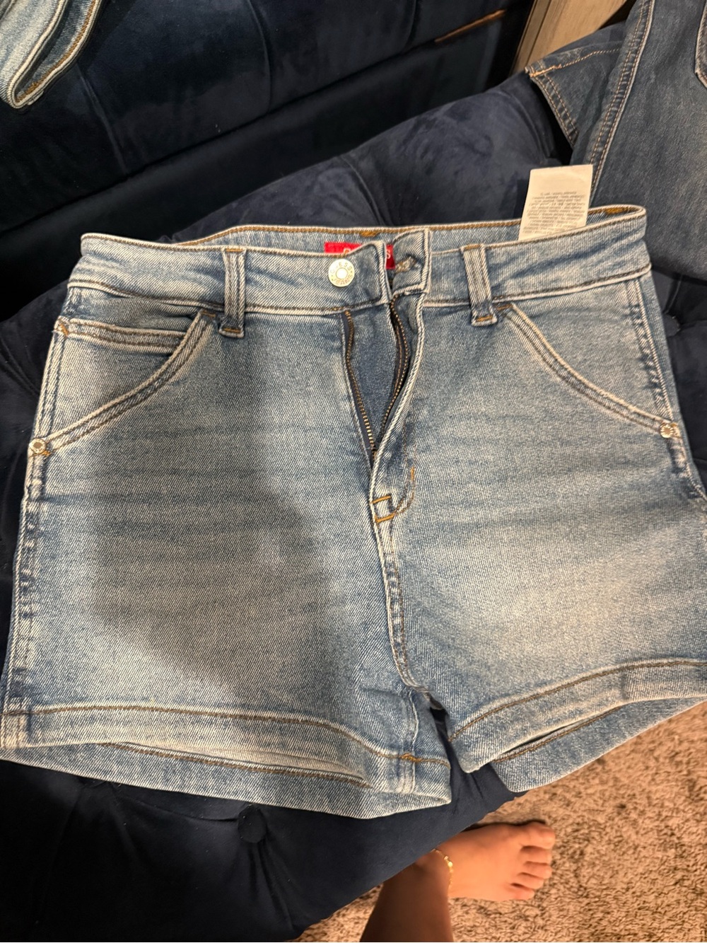 Guess Light Blue Denim Jean Shorts
